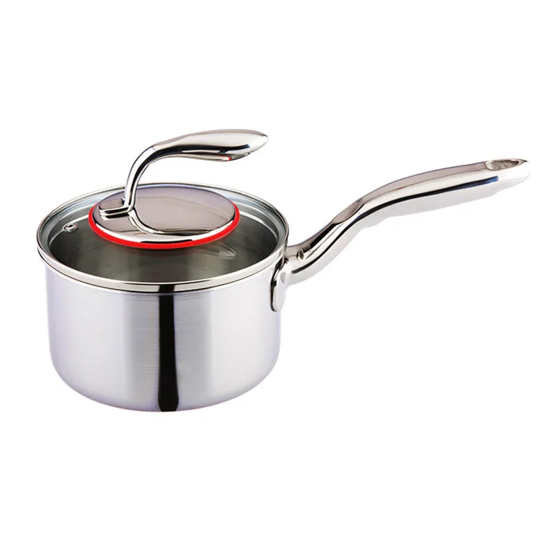 Stainless Steel Saucepan With Lid Multipurpose Sauce Pot For Cooking Milk Pot Boiling Gravies, Pasta, Noodles 1QT Easy to Clean