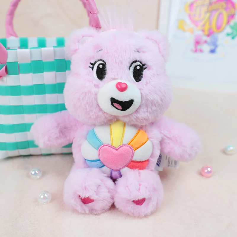 Original Care Bears 22cm Saugnapf-Plüsch-Anhänger Glänzender Liebesbär Cartoon-Puppe Heim- und Bürodekoration Geburtstags- und Feiertagsgeschenk für Mädchen – Detail 29