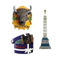 Europe Belarus 3D Fridge Magnets Tourism Souvenir Refrigerator Magnets Sticker Collection Handicraft Decoration Articles