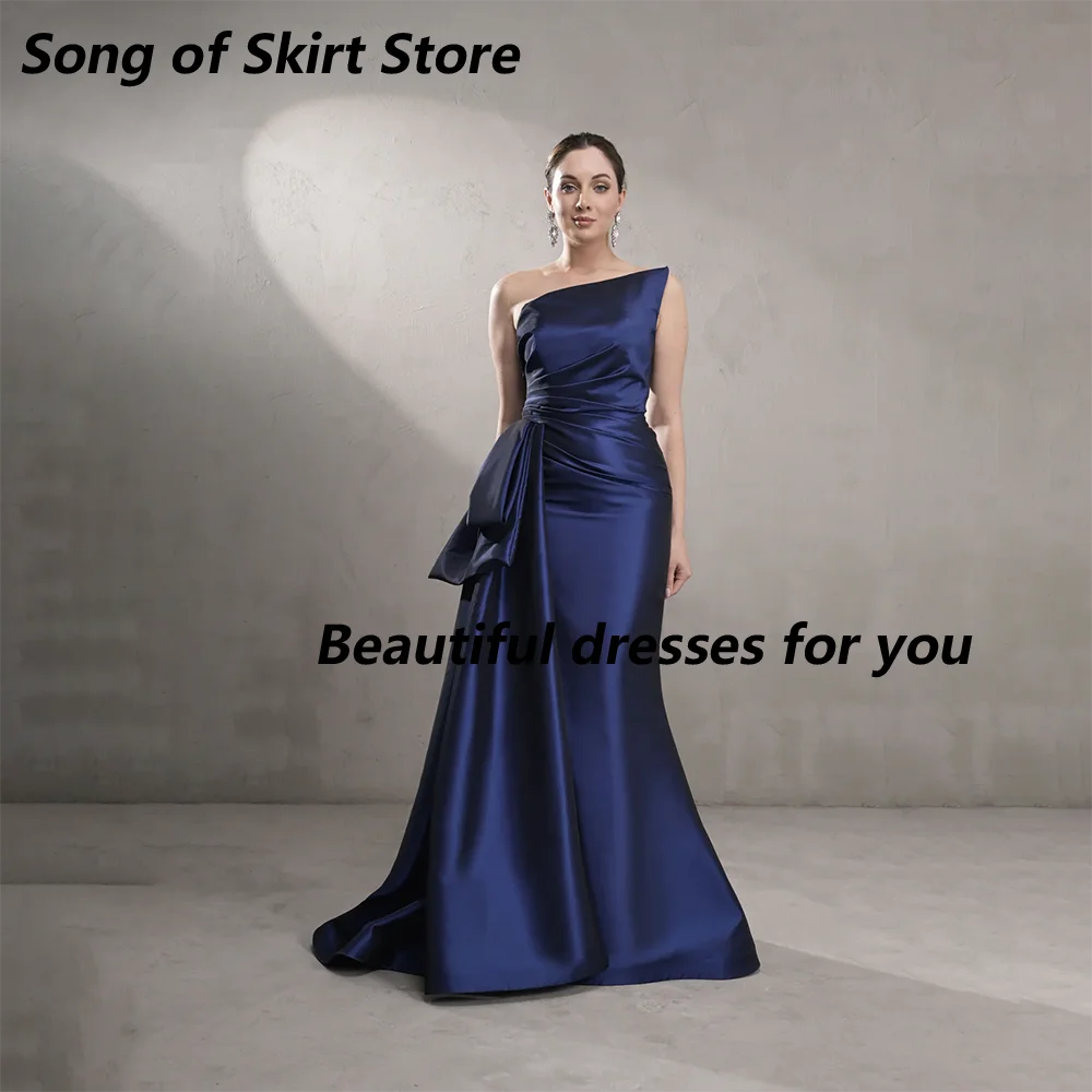 

Sexy Evening Dress Navy Blue Strapless 2025 Women's Evening Gowns Long Mermaid Formal Party Dresses 2025 Customized