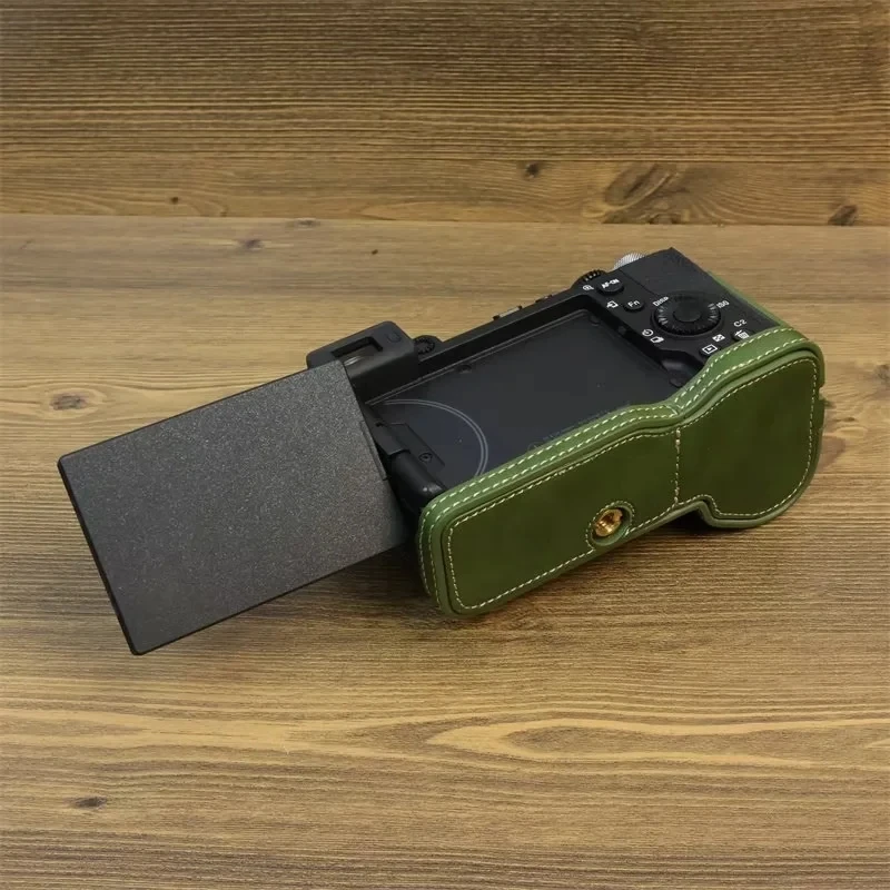 Funda De Cuero PU Para Cámara De Cuerpo Completo Con Correa Para Sony A7 Ii A7r Ii A7s Ii Marró - Foto 13