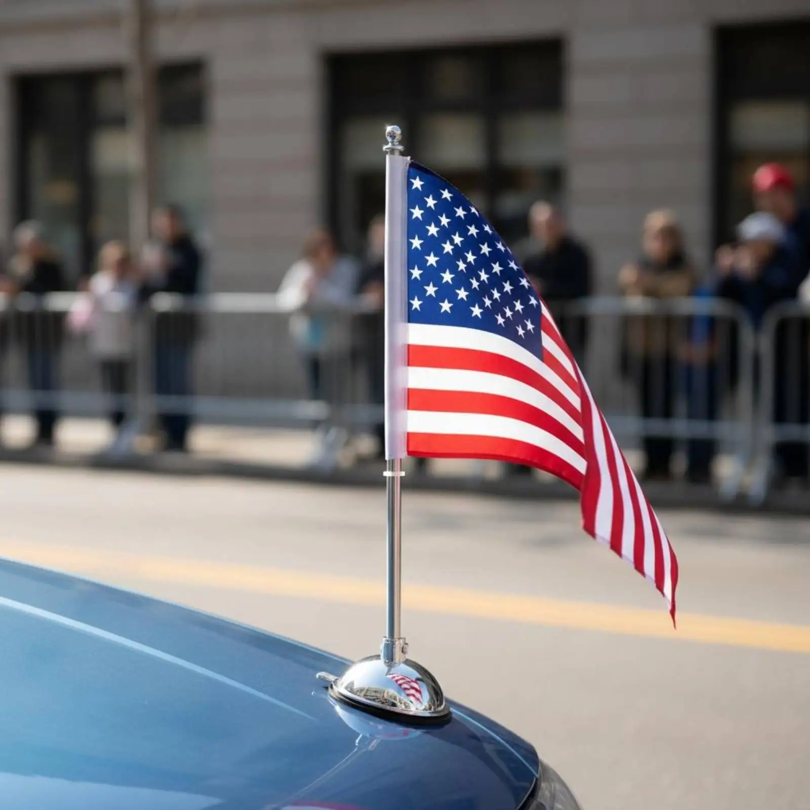 Industrial Flag Suction Cup Mount Adjustable Car Banner Flag Pole for Parade Auto Display Flag Custom Design