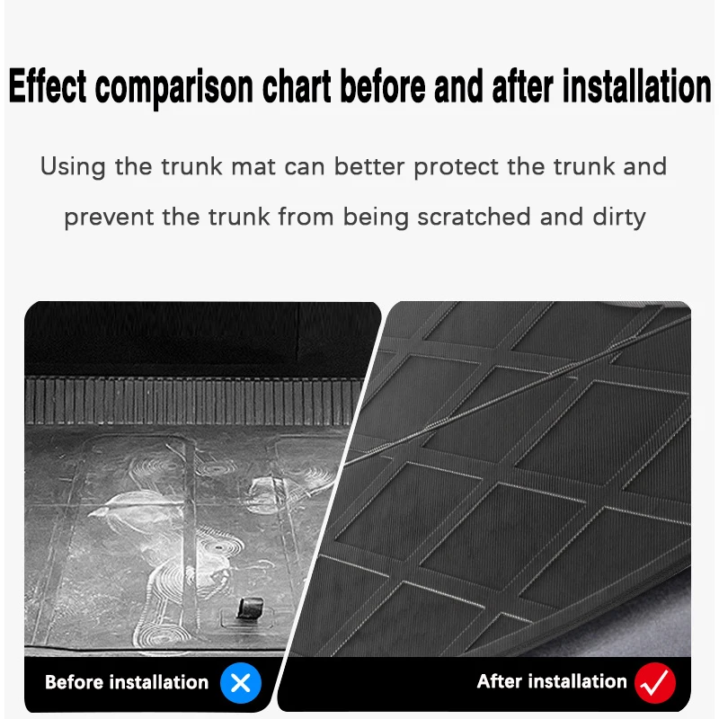 Car Trunk Storage Pad for Ford Fiesta MK7 Accessories 2009~2017 7 Hatchback Waterproof Easy to clean Liner Anti-Slip Trunk Mats