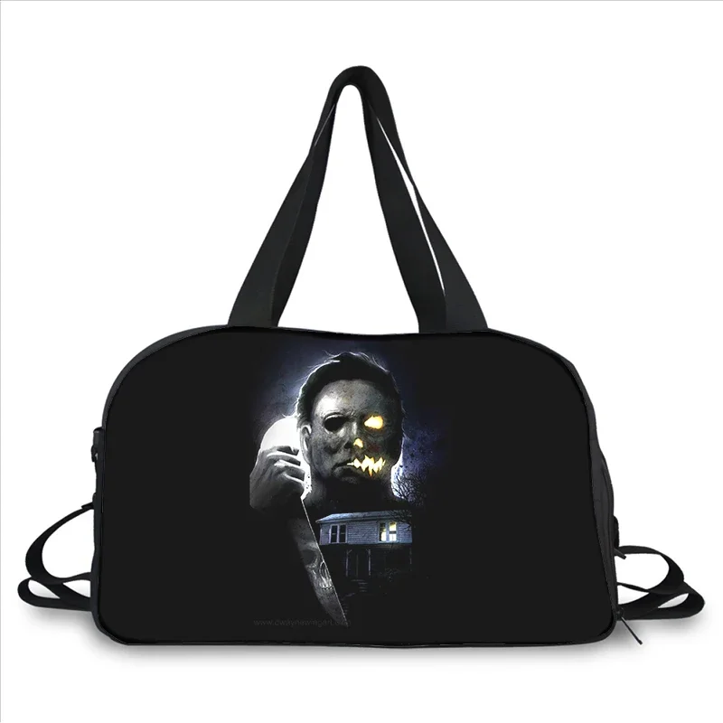 Halloween Michael Myers Horror Movie 3D printing fashion trend portable large capacity multi function messenger bag travel bag