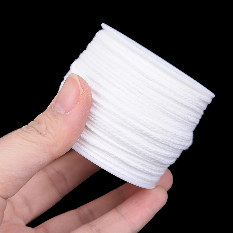 61m *2.5mm Spool Of Cotton Square Braid Candle Wicks Core For Candle Making