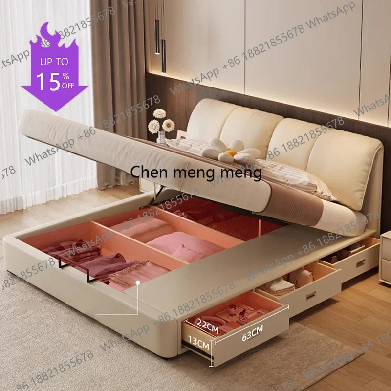 

Japanese Space Saving Bed Sleeping Beauty Massage Girls Wooden Floor Modern Luxury Bed Double Camas De Casal Modern Furniture