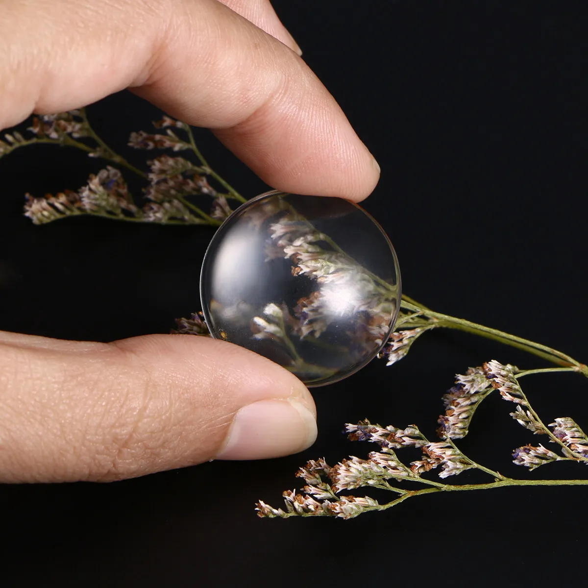 60Pcs Glass Dome Cabochons Clear Round 25Mm Non-Calibrated Cabochon Tiles for Cameo Pendants Photo Jewelry DIY Crafts Custom