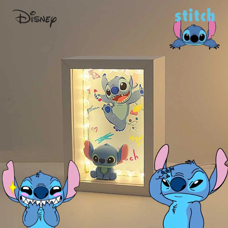 

Disney Stitch мультфильм милый ночник креативный кавайный мужской и женский атмосферный светильник для спальни украшение для рабочего стола орнамент подарок