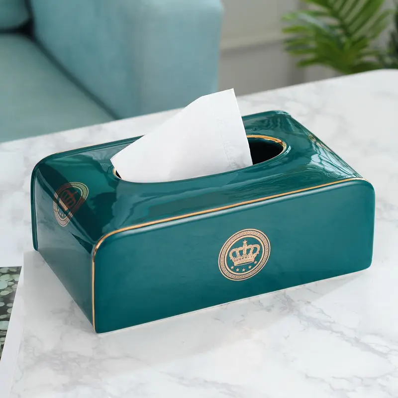 Leichtes Luxus-Nordic-Haus, Wohnzimmer, Tissue-Box aus Elch porzellan, grüner Tee der Großmutter, Papier box mit mehreren Ziehungen, praktisches Dekor