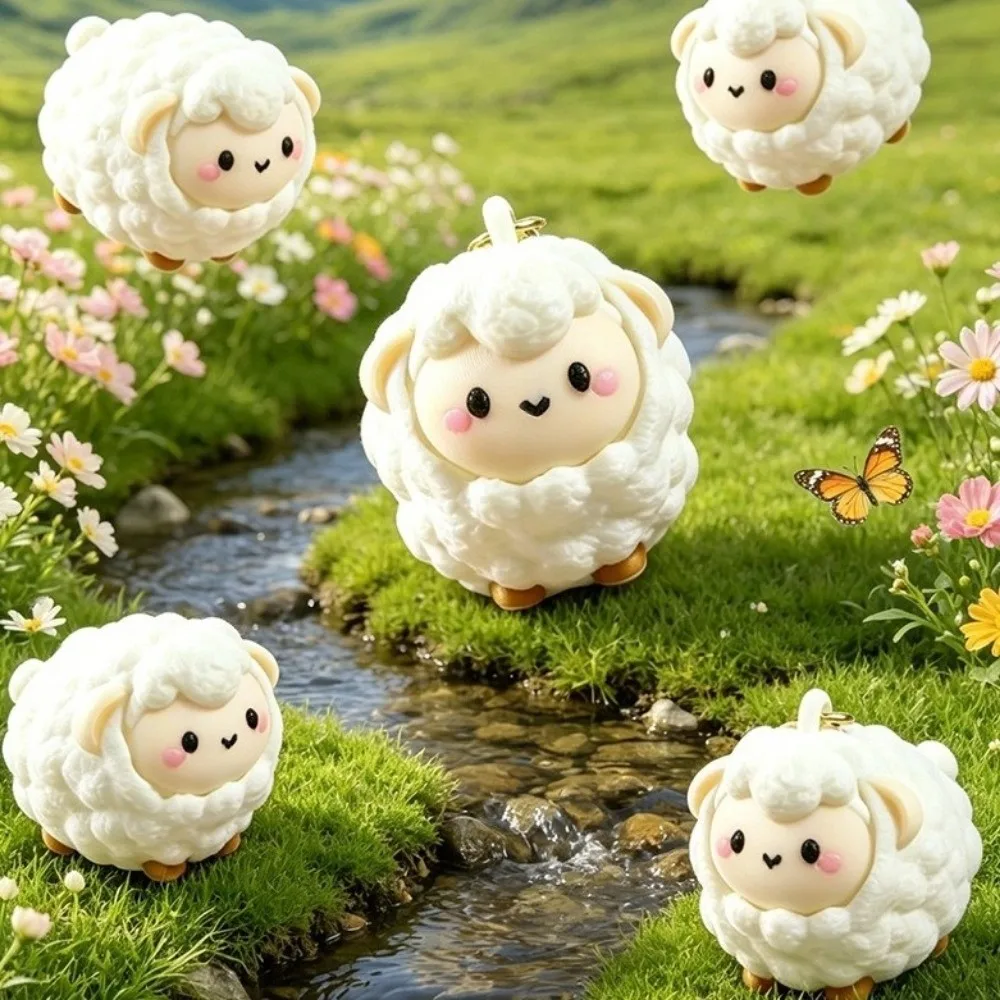 Funny 3D Printed Sheep Fidget Clicker Cute Plastic Fidget Clicker Charm Eco Friendly Fidget Button For Office Desk