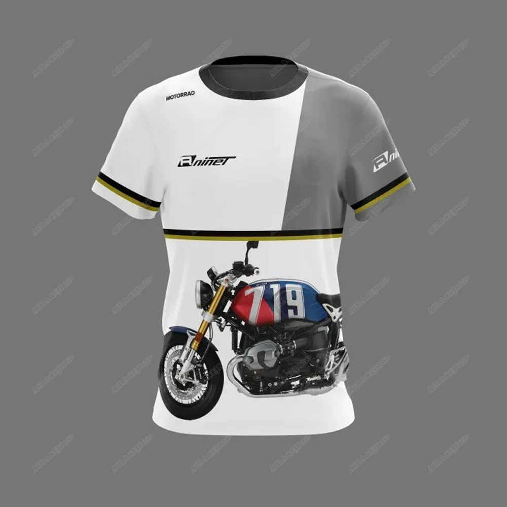 For BMW R NineT 719 GS 40 Years Retro Motorcycle Travel Adventure Sports T-Shirt Racing Jerseys Quick-Dry Short Sleeved S-5XL