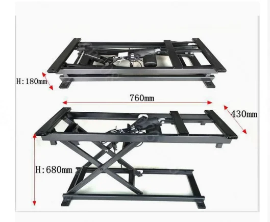 300KG Multifunctional Electric Lifting Hardware 24V Wired Remote Control Folding Iron Frame for Coffee & Dining Table