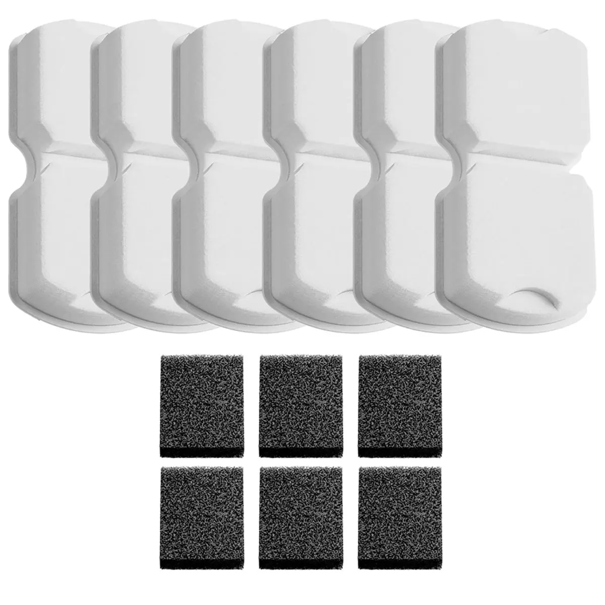 RECOMENDAR】Cat Water Fountain Filters Replacement for Stainless Steel Pet Fountains 2.2L Water Fountain Filter and Sponge 6+6