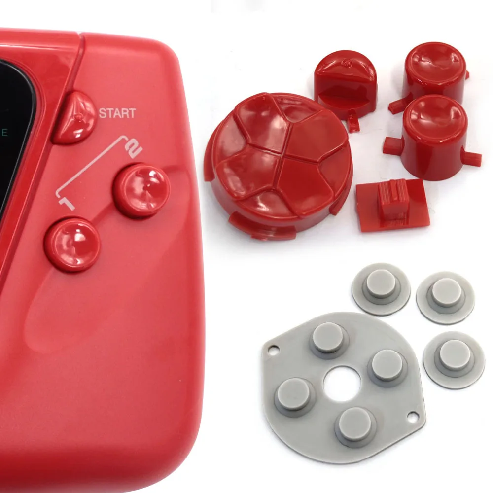 HISPEEDIDO For SEGA Game Gear GG Replaced Buttons and  Rubber Pads 13 Colors Optional