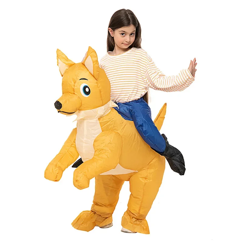 

Dog Cat Inflatable Costume Kids Funny Dinosaur Unicorn Horse Halloween Cosplay Anime Cartoon Mascot Carnival Stage Wear Girl Boy