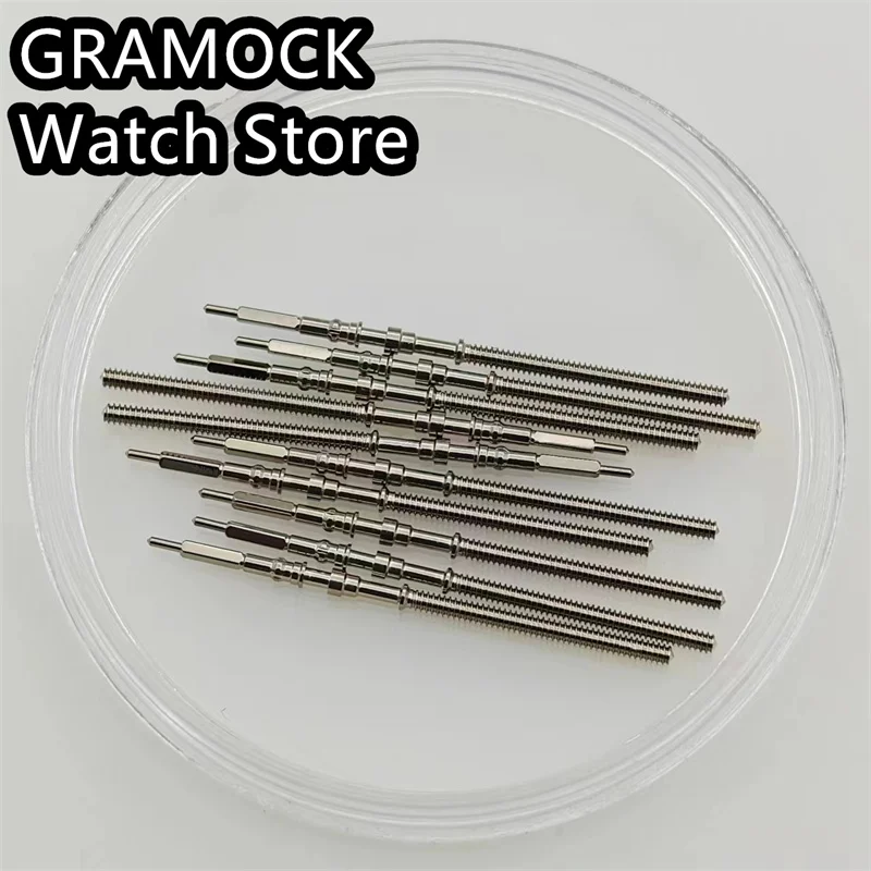 Stainless steel crown kit NH34 NH35 NH36 NH37 NH38 NH39 NH70 NH71 NH72 Movement Watches Steel Stem Rod Crown Gear Watches Parts