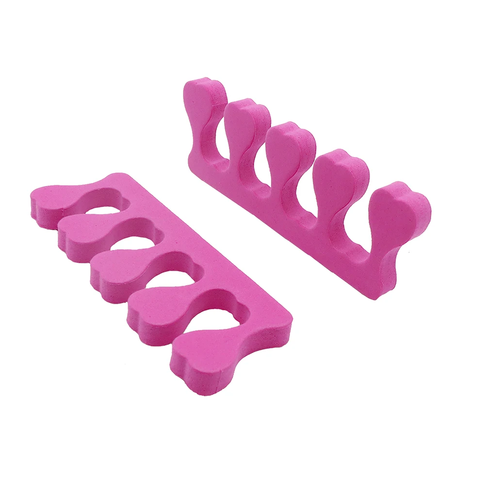 5 쌍 다채로운 EVA 네일 아트 발가락 분리기 네일 용품 자란 발톱 치료 장치 발가락 교정 발 손가락 구분 기호