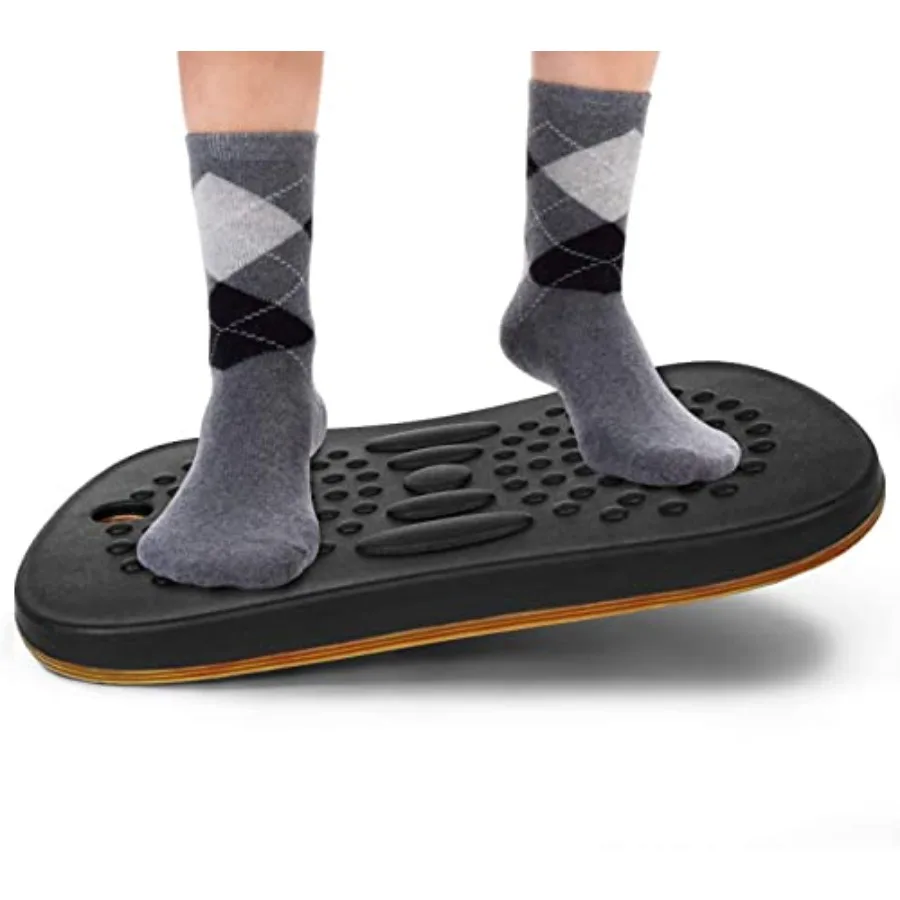 

Wobble Balance Board for Standing Desk/Anti-Fatigue Office Foam Pad - Standing Desk Mats Rocker Board Office Accessories Wobble