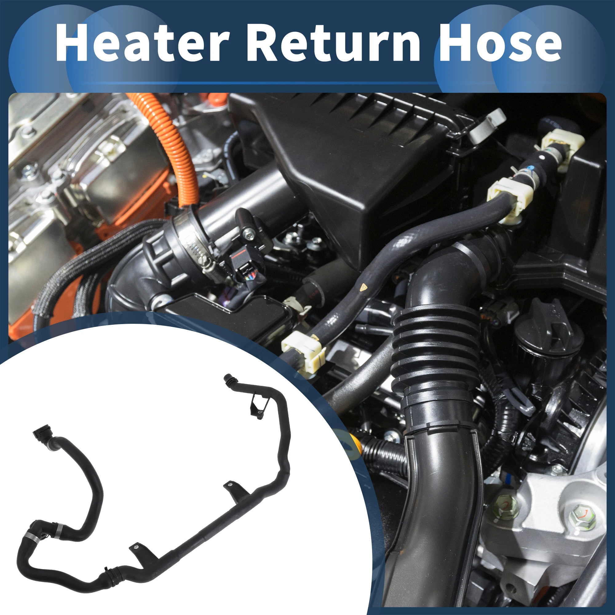 UXCELL Radiator Hose No.17127548229 for BMW 135i 3.0L for BMW 335i 3.0L Black Plastic Thermostat Heating Device Return Pipe