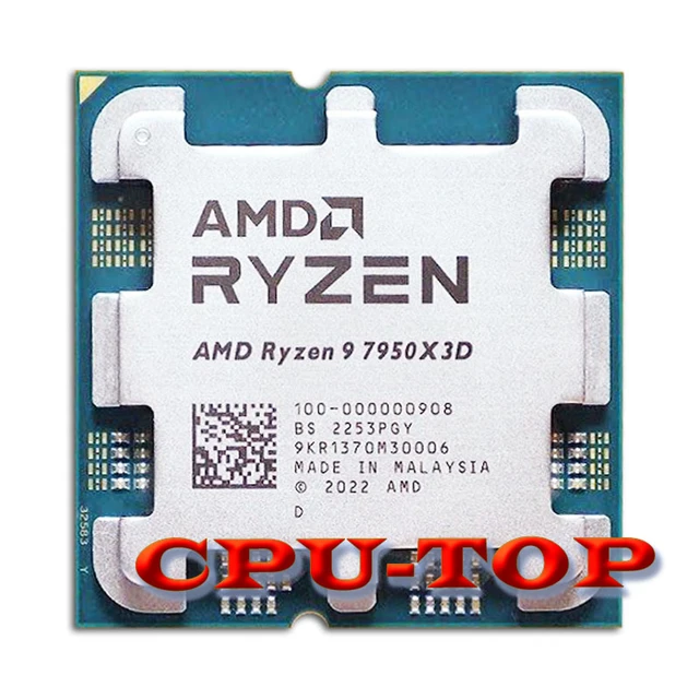 AMD-ファンなしのCPUプロセッサAMDRyzen 9 7950x3d r9 7950x3d 4.2 ghz 16コア32スレッド,cpuプロセッサ5nm  128m 100-100000908,am5