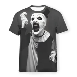 Horror Movie Polyester TShirt for Men Terrifier Art The Clown Horror Soft Summer Thin T Shirt High Quality Fluffy