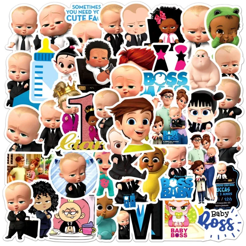 50pcs Baby Boss Anime Stickers Suitcase Water Cup Stationery Mobile Phone Car Scooter Laptop Refrigerator Decorative Stickers