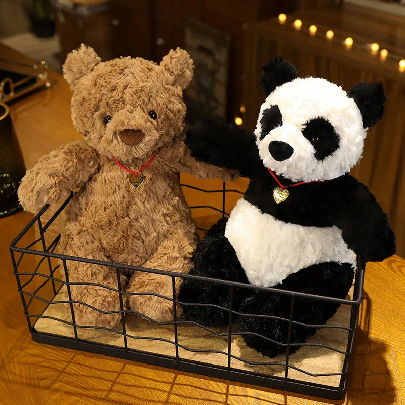 Adorável pelúcia Panda Urso Coelho Brinquedos, fofo travesseiro animal, recheado macio, aniversário e presente de Natal, 30-50cm