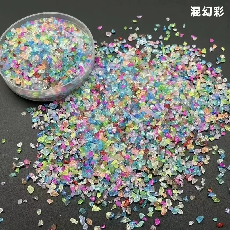 

450 г великолепные AB цветные нерегулярные стеклянные гравийные песочные блестящие стразы для DIY маникюр дизайн ногтей украшения ручной работы