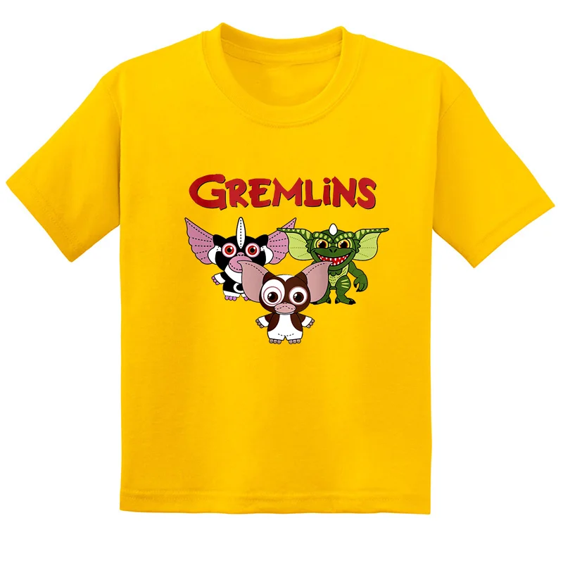 Cute Gremlins Gizmo Cartoon Print Funny Kids T shirt Summer Casual Kawaii Children Clothes Short Sleeve Baby Boys Girls T-Shirts