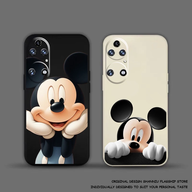 Mickey Mouse Disney For Huawei P50 P50E P40 P30 P20 PRO LITE 5G P Smart 2021 Z S Phone Case Funda Soft Liquid Silicone Cover