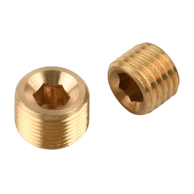 1~50PCS Brass Hexagon Male Thread Plug M8 10 12 14 16 18 20 25 BSPT / NPT Male Countersunk End Plug Fitting Water Gas Oil