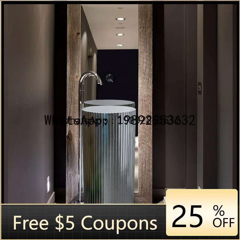 

AB Integrated Floor-Standing Washbasin Without Faucet Hole Bathroom Pedestal Washbasin