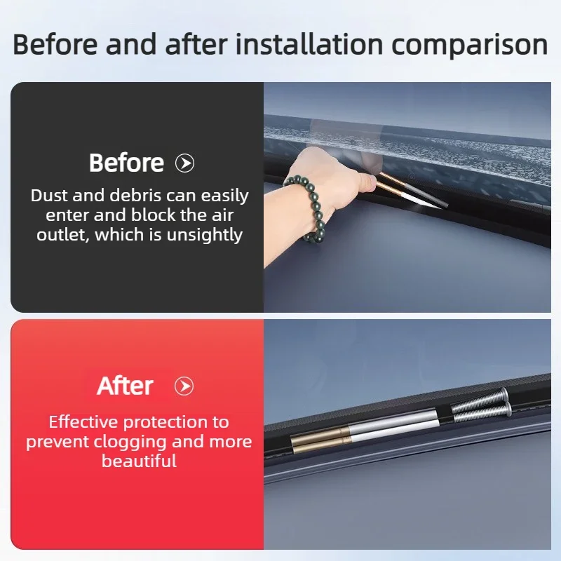For Leapmotor B03X A10 Dashboard Air Vent Cover Air Conditioner Dustproof Protective Cover Interior Modification Accessories