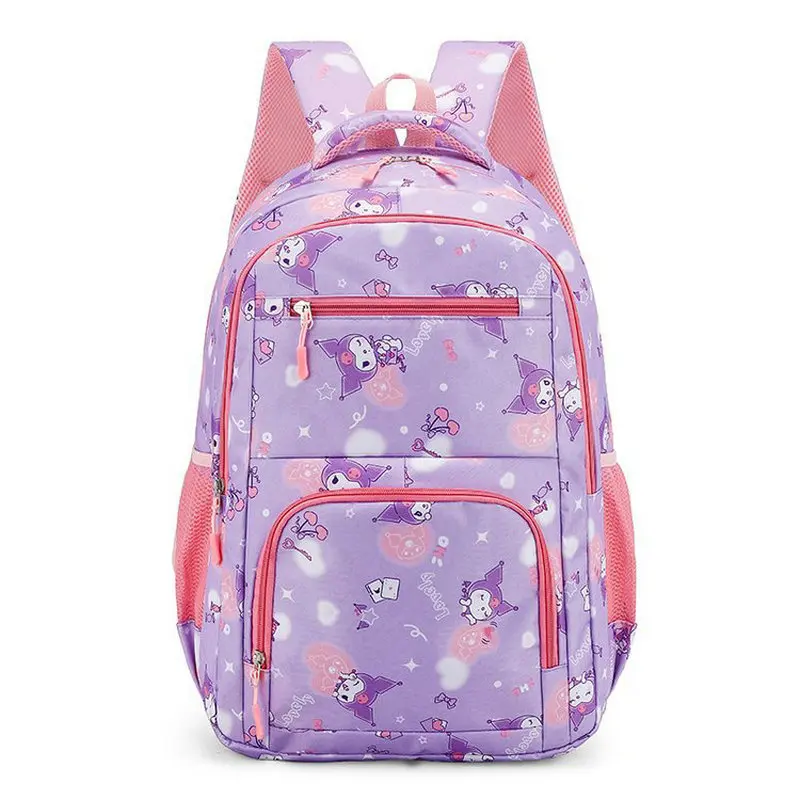 Kuromi mochila de grande capacidade para crianças, mochila fofa, presente para meninas, escola primária, júnior e ensino médio