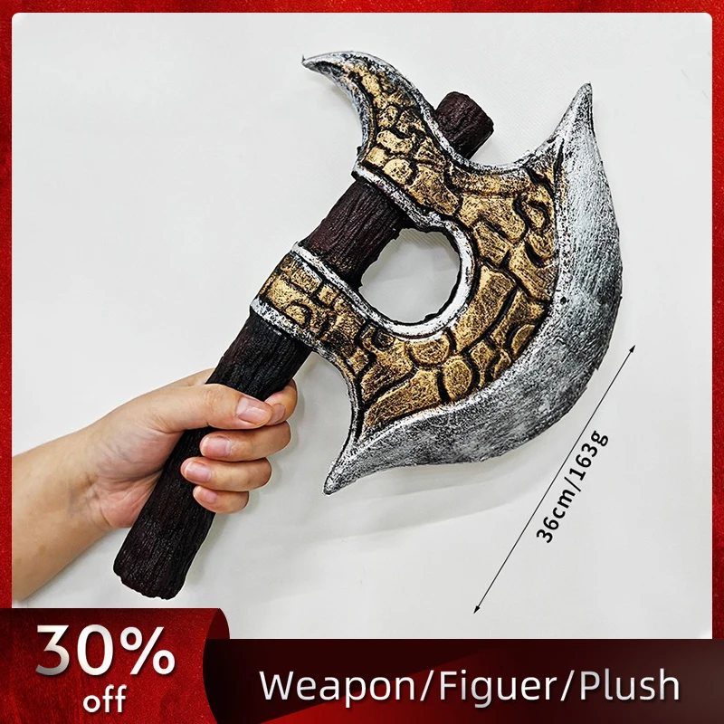 

36cm/14.17in Knight's Furious Battle Axe Cosplay PU Model Props Katana Anime Peripherals Regalo Gifts Collectible Ornaments Toys