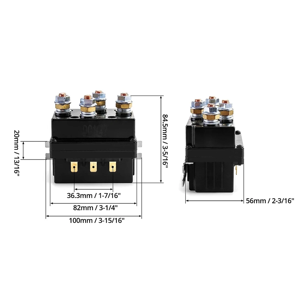 Super Sale 12V 500A Winch Remote Contactor 5000-7000 Lbs Winch Control Solenoid Relay LR4450 for Car ATVs, UTVs, SUVs Universal