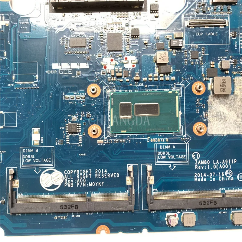 0V82HM   CN-0M5HV7 0M5HV7 ZAM80 LA-A911P MAIN BOARD For Dell Latitude 15 E5550 Laptop Motherboard I5-5200U CPU DDR3L