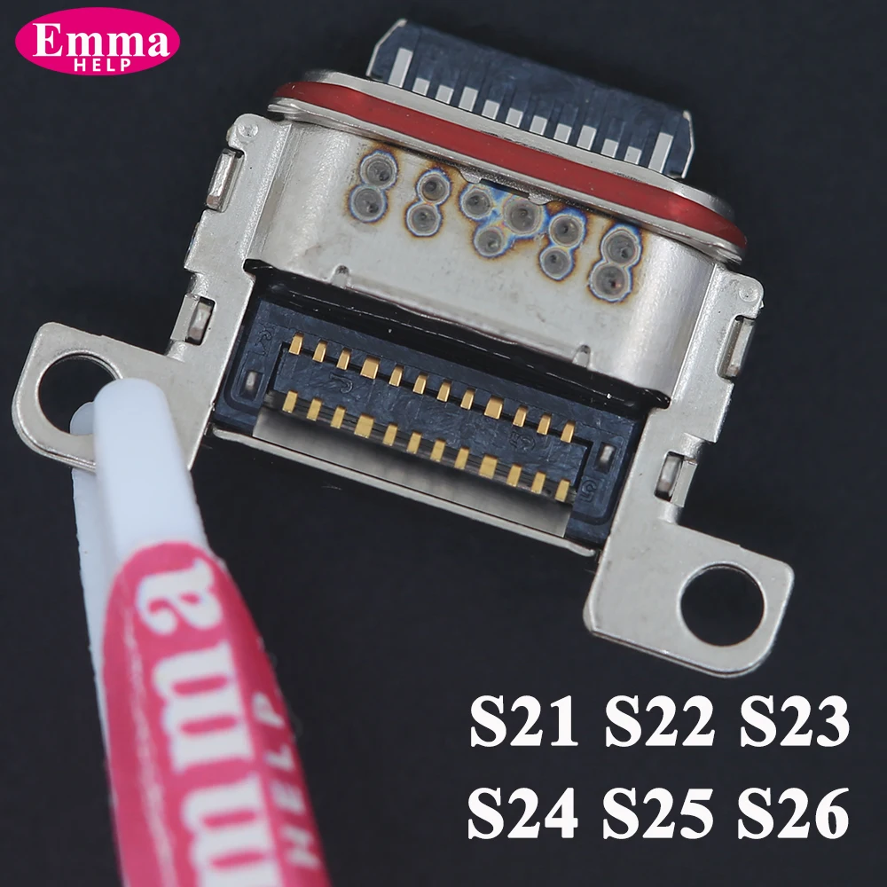 10Pcs Original Charging Port For Samsung S26 S25 S24 23 Ultra S22 S21 Plus S25 FE A34 A52 A53 A54 A56 Charger Connector Dock