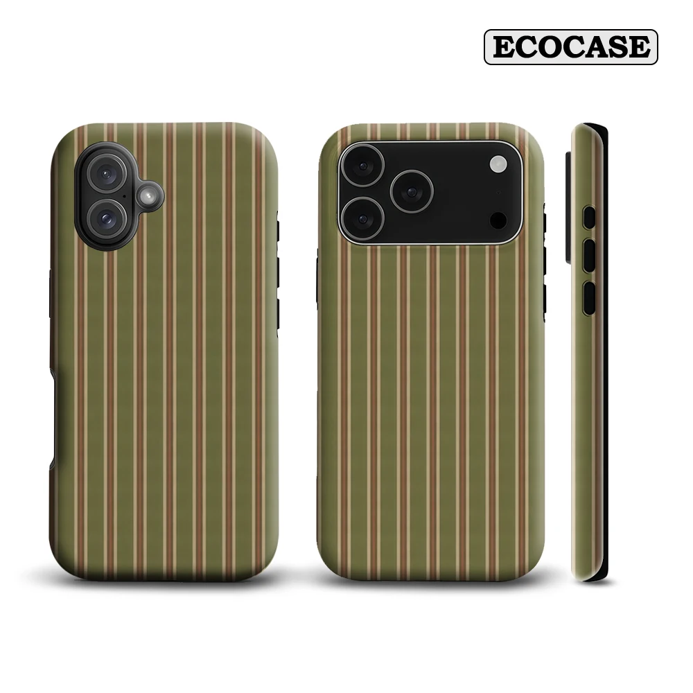 Vintage grüne Streifen IPhone 17 Must-Haves Handyhülle für IPhone 17 16 15 14 13 12 11 Pro Max Plus Doppelschichtige Rückseite