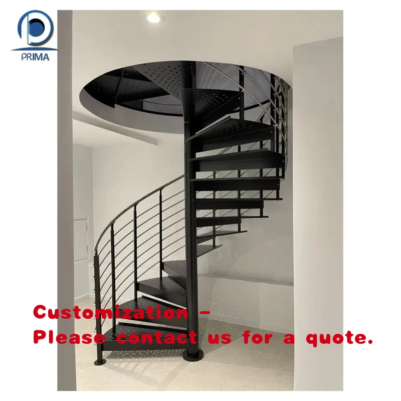

custom.PRIMA Modern Simple Stairs Design Apartment High Quality Outdoor Steel Tread Staircase