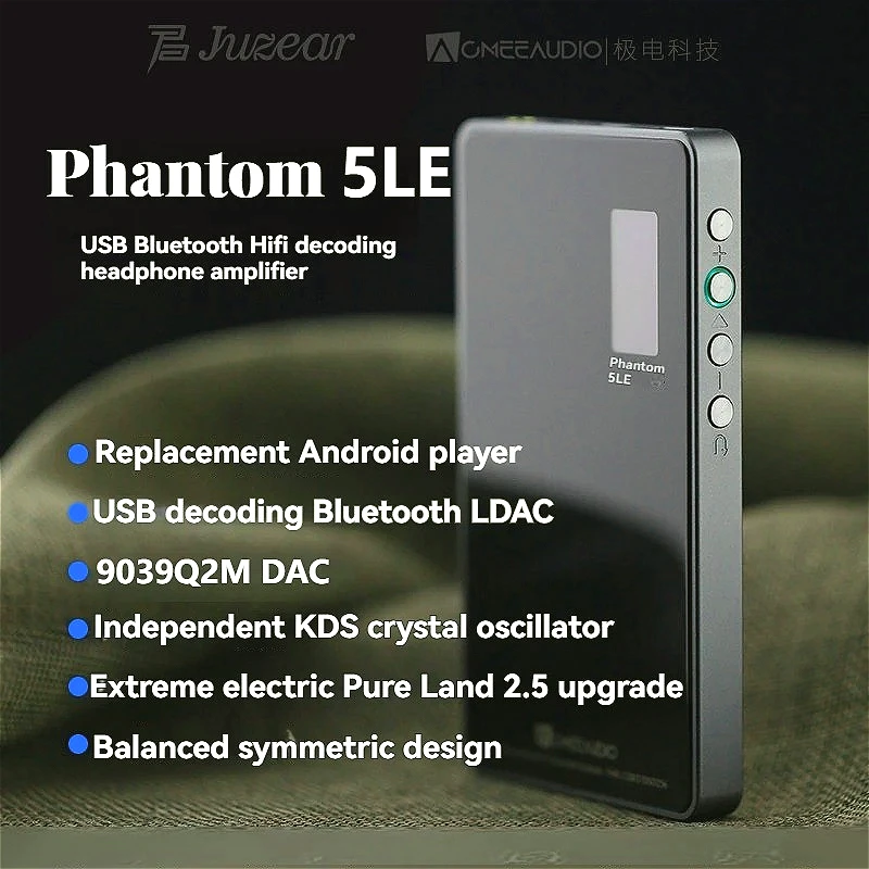 

ACMEE 5LE HIFI Wireless Bluetooth Audio Headphone Amplifier 3.5+4.4MM Output Decode LDAC USB C DAC & Bluetooth AMP