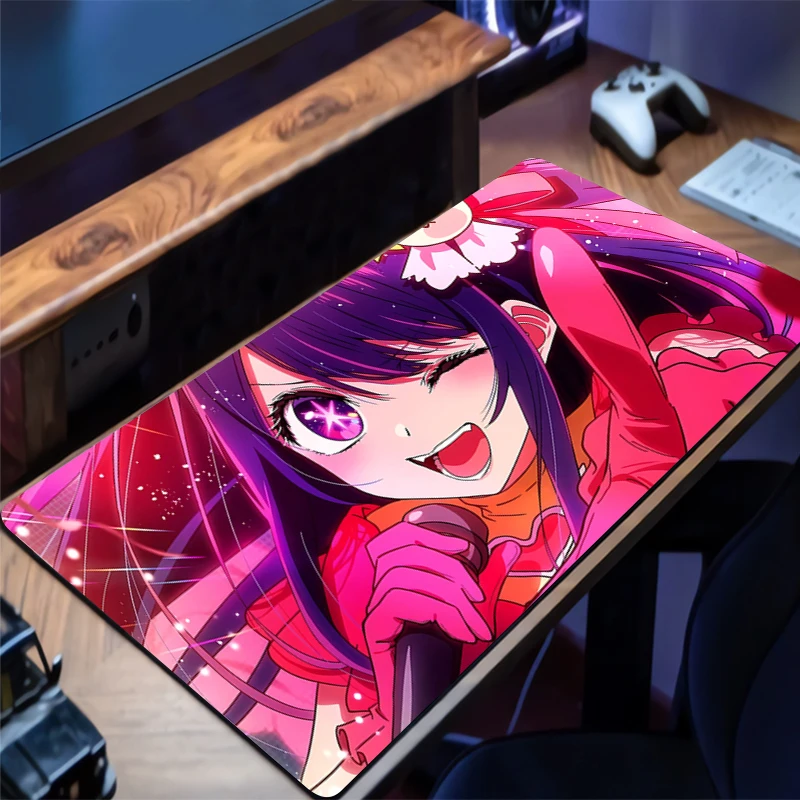 Gaming Mouse Pad OSHI NO KO Accessories Office Gamer Keyboard Desk Mat Non-Slip Laptop ground mat Large PC carpet Anime Mousepad