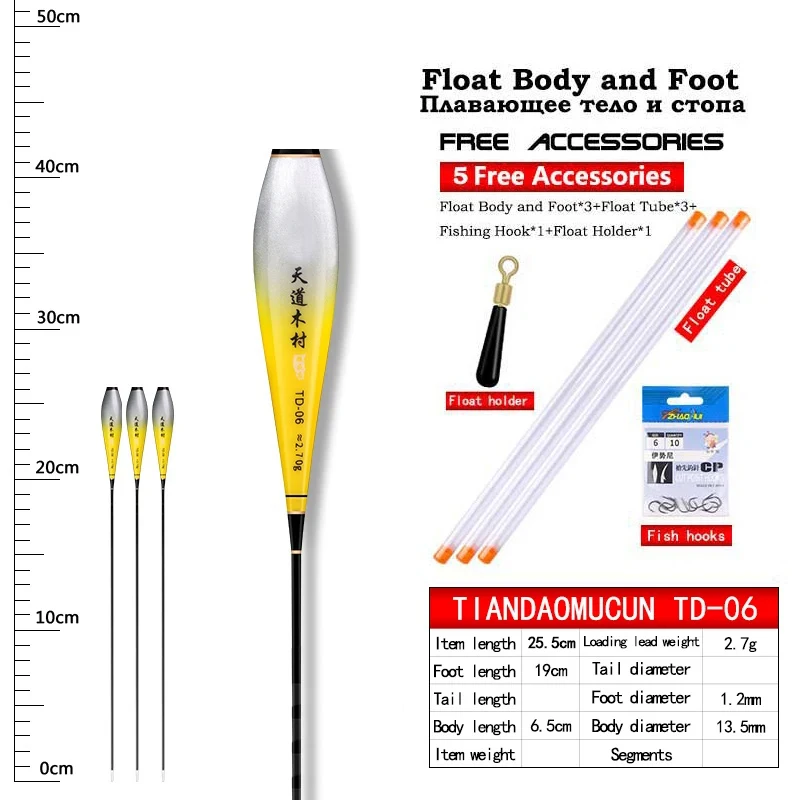 Flotador luminoso nano sin batería para pesca con soporte y tubos - imagen 4