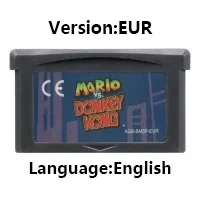 GBA 32-Bit-Videospielkassette Konsolenkarte Mario Donkey Kong Wario Serie Golf Tennis Party Superstar Saga für GBA