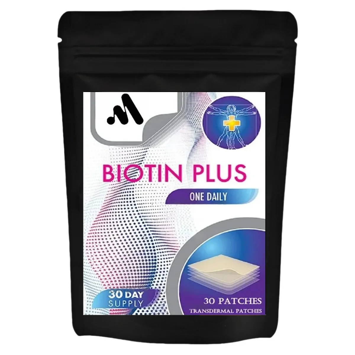 30 parches de biotina más para el crecimiento del cabello para mujeres, biotina más Polygonum Multiflorum