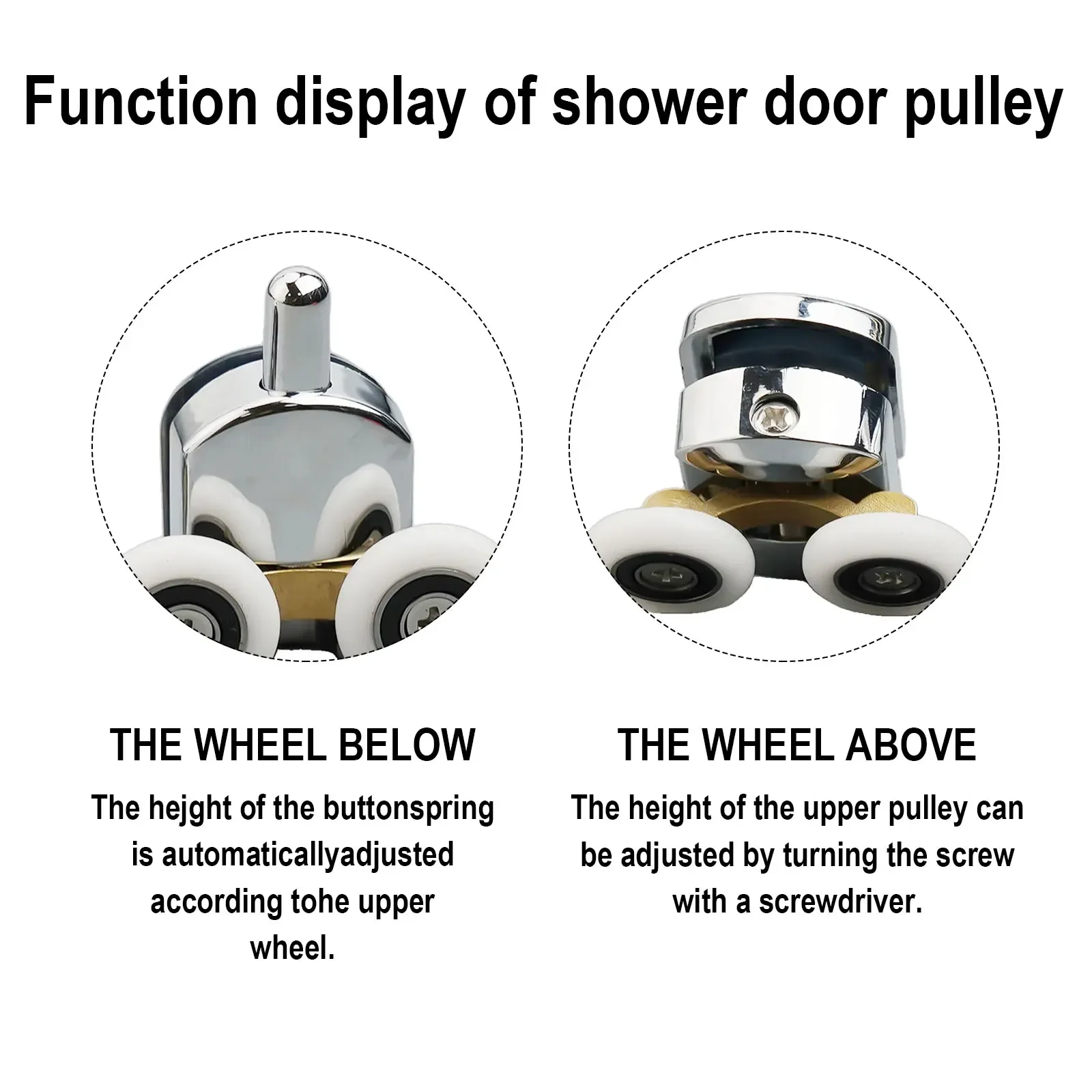 Zinc Alloy Shower Doors Rollers Zinc Alloy Shower Cabins Shower Screen Door Rollers Steam Cabin Enclosures Runners Wheels