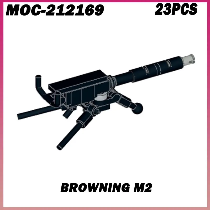 

23PCS MOC-212169 Browning M2 WW II Military Vehicle Series Javelin Building Blocks DIY Model, Bricks, Puzzle Toys for Birthday