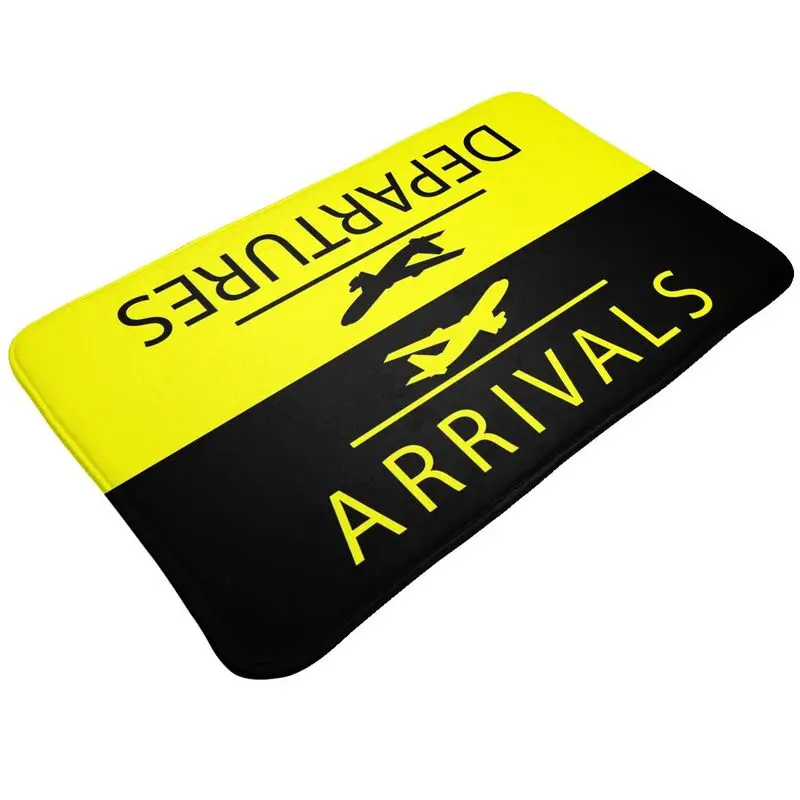 Custom Arrivals And Departures Doormat Anti-Slip Bath Kitchen Mat Garden Garage Door Floor Entrance Carpet Rug