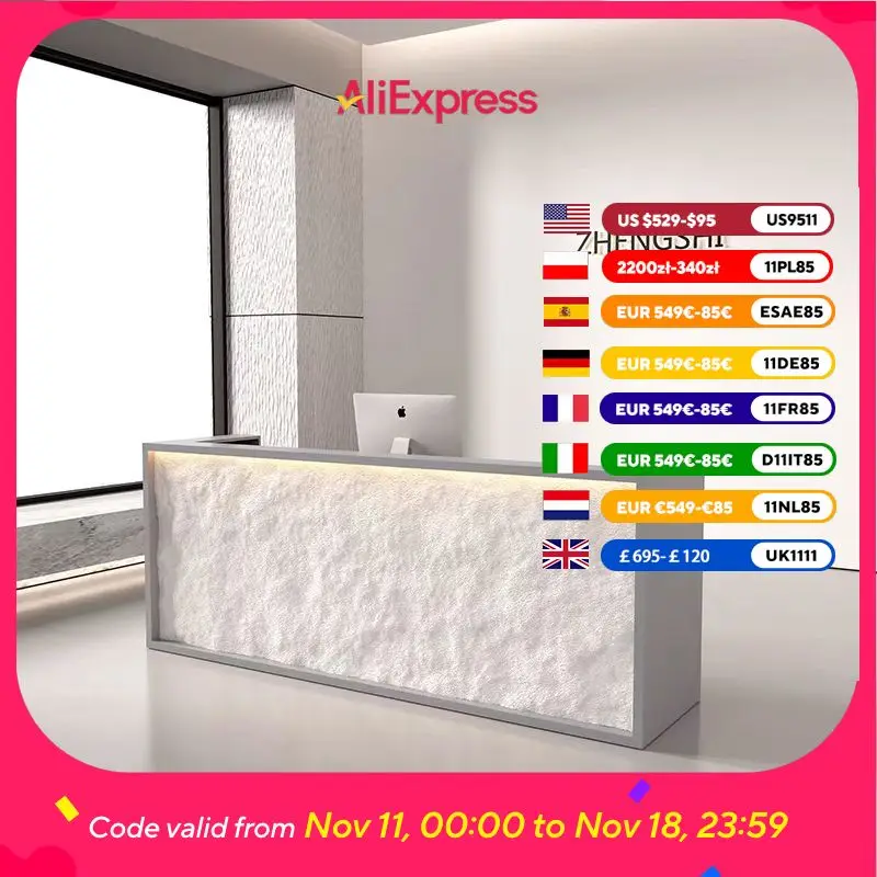 

Counter Beauty Reception Desks Display Aesthetics Office Salon Reception Desks Luxury Business Bancone Da Reception Furniture