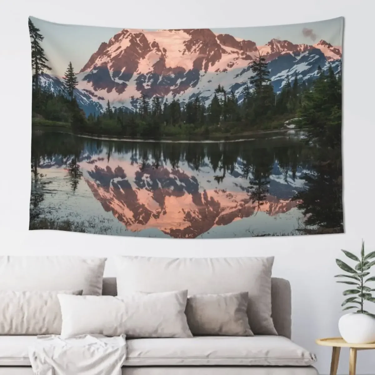 Mount Shuksan Beautiful Evening Tapestry House Decor Home Decorations Aesthetic Funny Tapestry